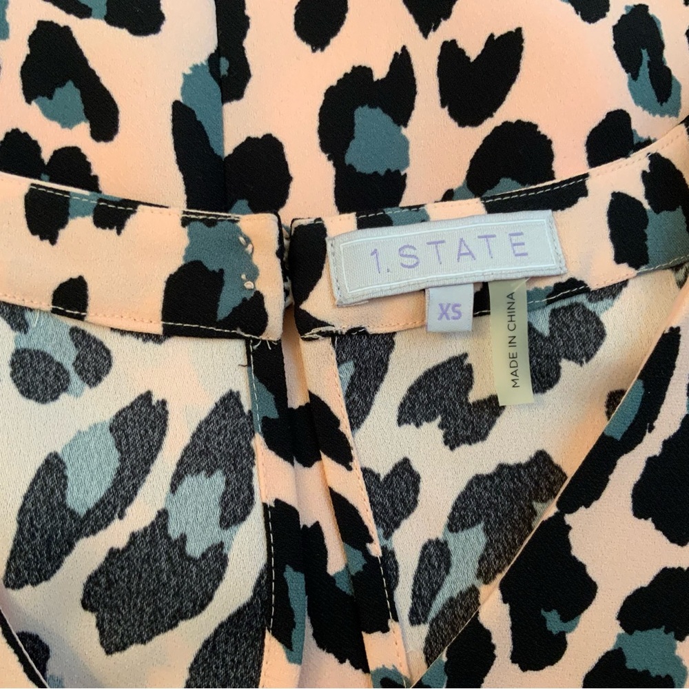 1. State Leopard Animal Print Mini Sleeveless Dress Size XS - Picture 9 of 12